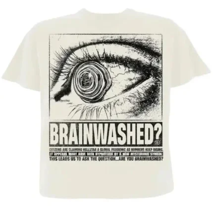 Cream Hellstar Brainwashed Eyeball Tee