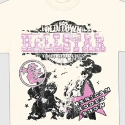 Hellstar Amercian Rodeo Show T Shirt Cream