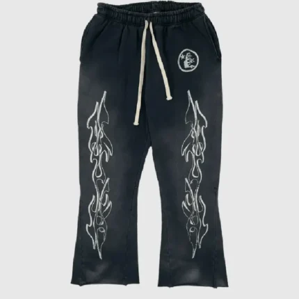 Hellstar Flame Flare Sweatpants Black